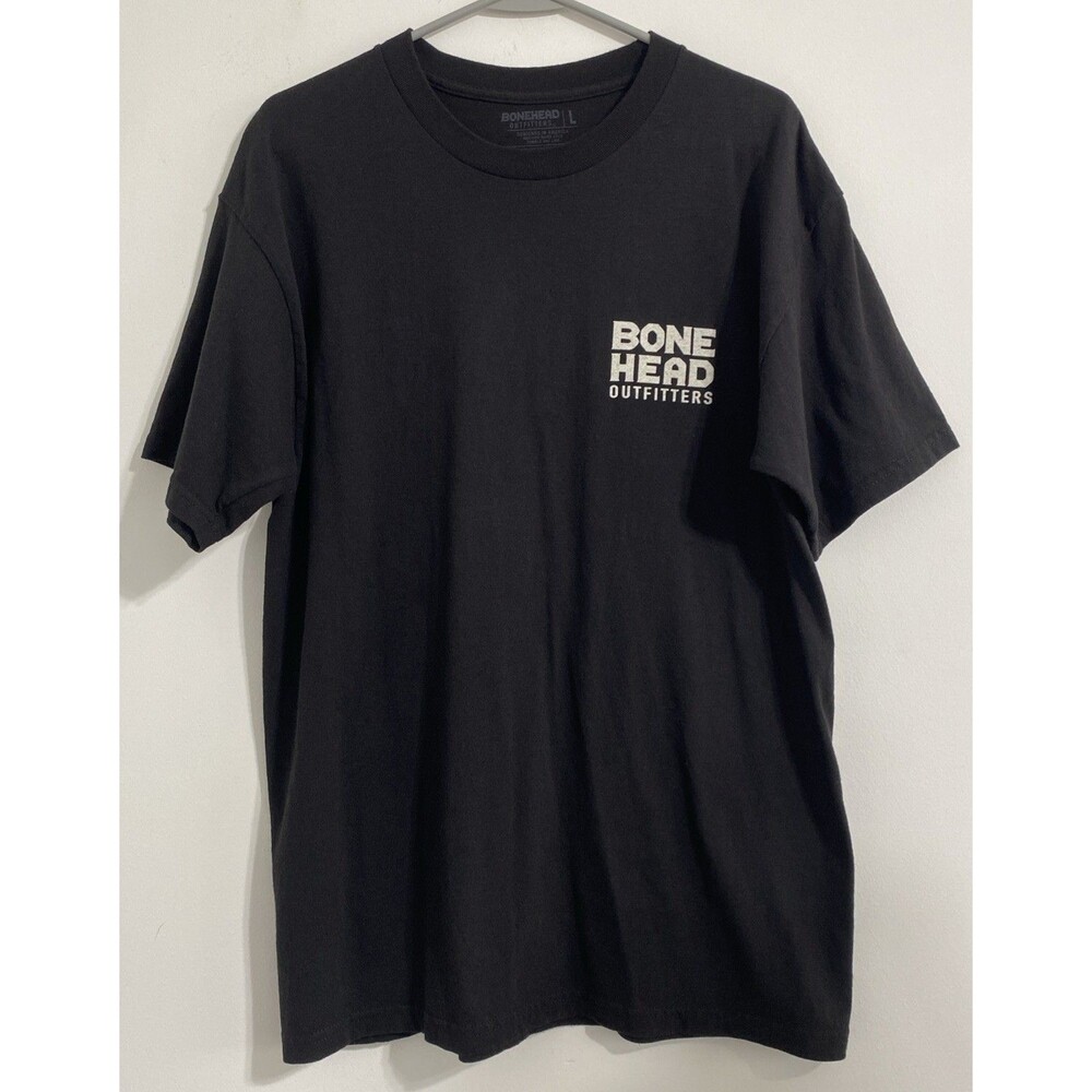 Bone Head Outfitters Turkey Hunting Graphic Tee Shirt Men's L Black 100% Cotton - Picture 2 of 7